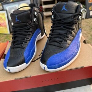 Jordan Men's retro 12’s Black and Blue Sneakers